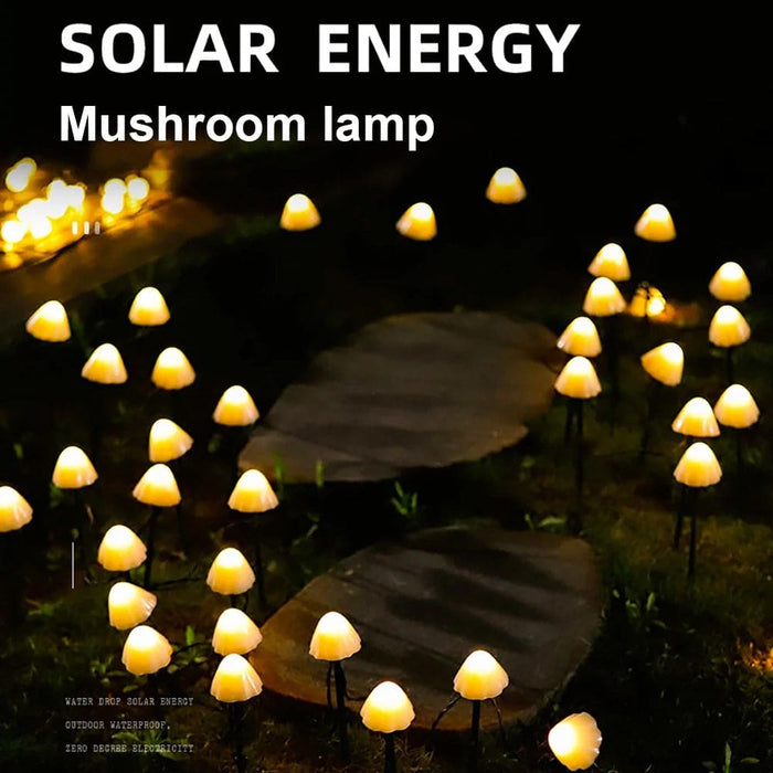 Solar Powered Mushroom Led Garden Decoration Fairy Lights