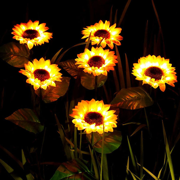 Vibe Geeks Solar Powered Sunflower Garden Lawn Light