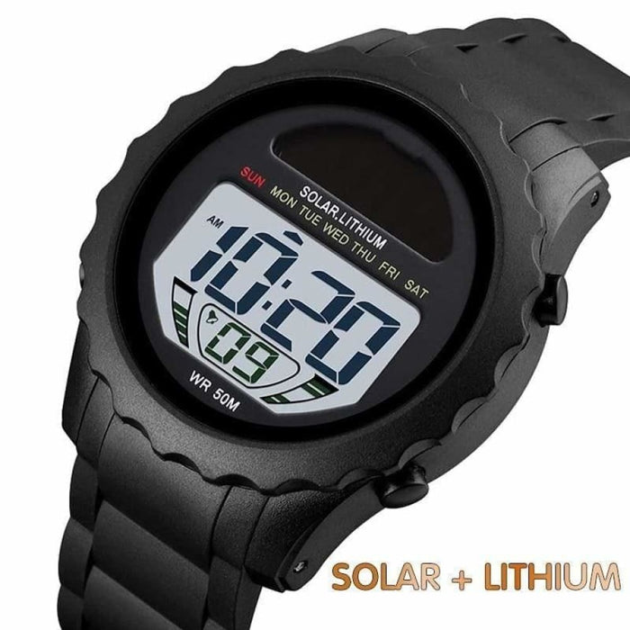 Solar Supply Digital Waterproof Wristwatches For Men