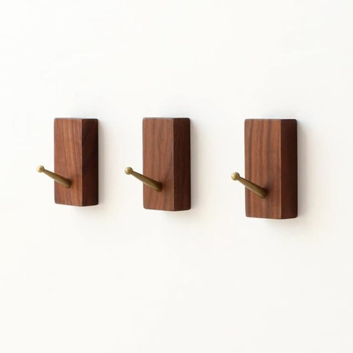 Solid Wood Hook Wall Hangers For Clothes Hat Or Bag