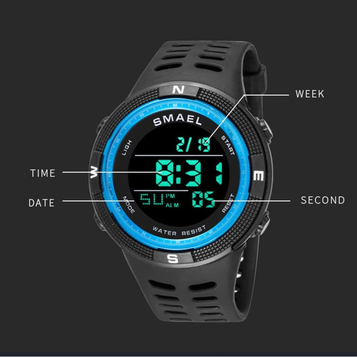 Sport Watches Waterproof Led Digital Clock Back Light Alarm