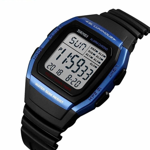 Square Digital Sport Alarm Chronograph Electronic Men