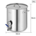 Stainless Steel Brewery Pot 98l With Beer Valve 50*50cm