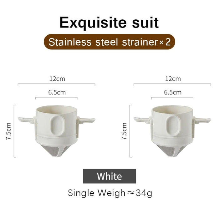 Stainless Steel Double-layer Coffee Dripper