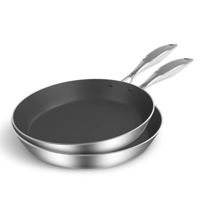 Stainless Steel Fry Pan 24cm 30cm Frying Induction Non Stick