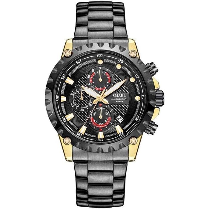 Stainless Steel Mens’’s Multi-functional Dial Wrist Watch