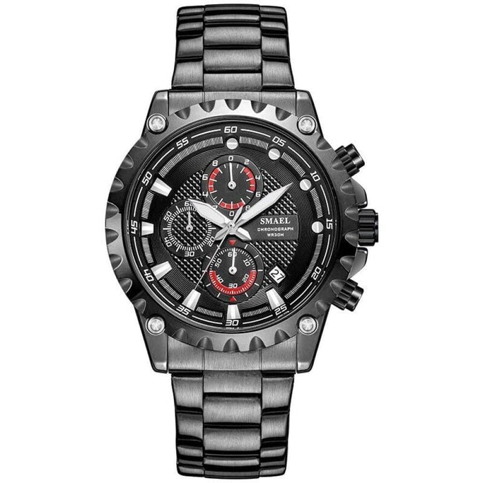 Stainless Steel Mens’’s Multi-functional Dial Wrist Watch