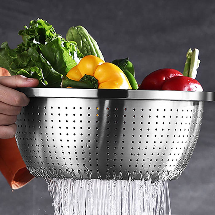 Stainless Steel Nesting Basin Colander Perforated Kitchen