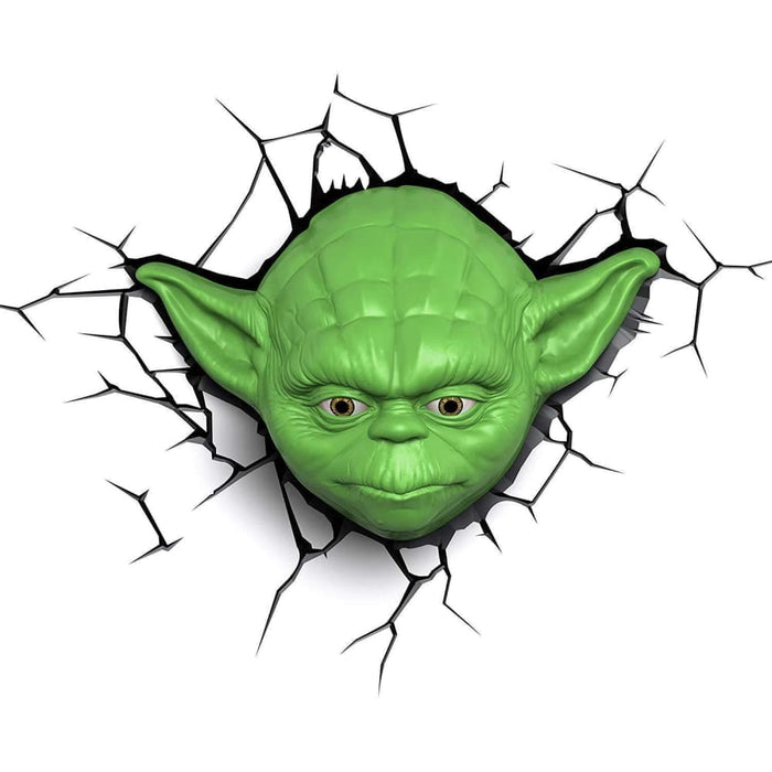 Star Wars Yoda Face 3d Deco Led Wall Light