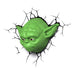 Star Wars Yoda Face 3d Deco Led Wall Light