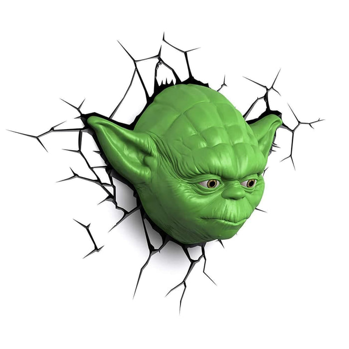 Star Wars Yoda Face 3d Deco Led Wall Light