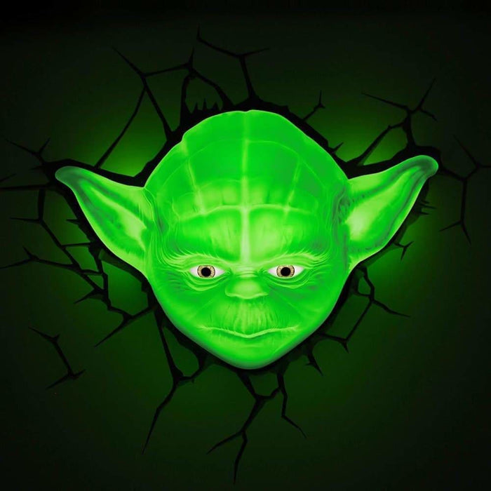 Star Wars Yoda Face 3d Deco Led Wall Light