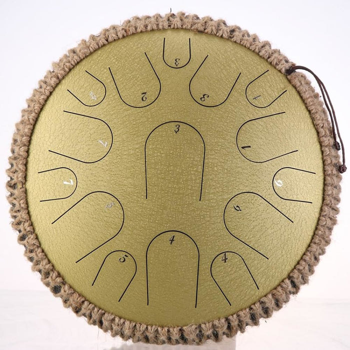 New Steel Tongue Drum 13 Inch 15 Tone Handheld Tank