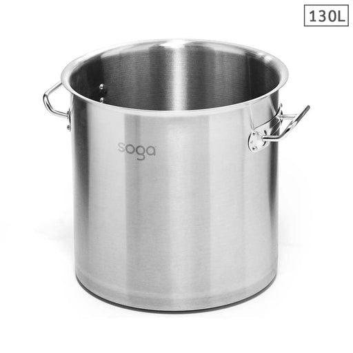 Stock Pot 130l Top Grade Thick Stainless Steel Stockpot 18