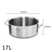 Stock Pot 17l Top Grade Thick Stainless Steel Stockpot 18 10