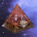 Strawberry Crystal Halo Energy Converter Orgonite Pyramid