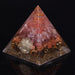 Strawberry Crystal Halo Energy Converter Orgonite Pyramid