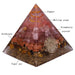 Strawberry Crystal Halo Energy Converter Orgonite Pyramid