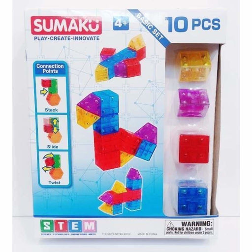 Sumaku Magnetic Construction Blocks Basic Set 10 Pcs
