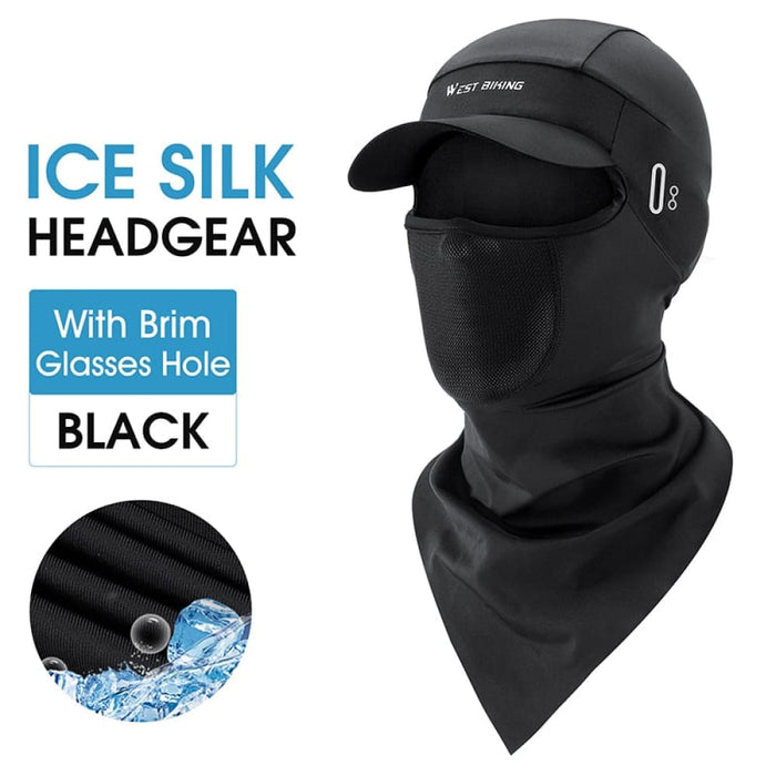 Summer Cycling Cap Ice Silk Anti-uv Full Face Cover Sport