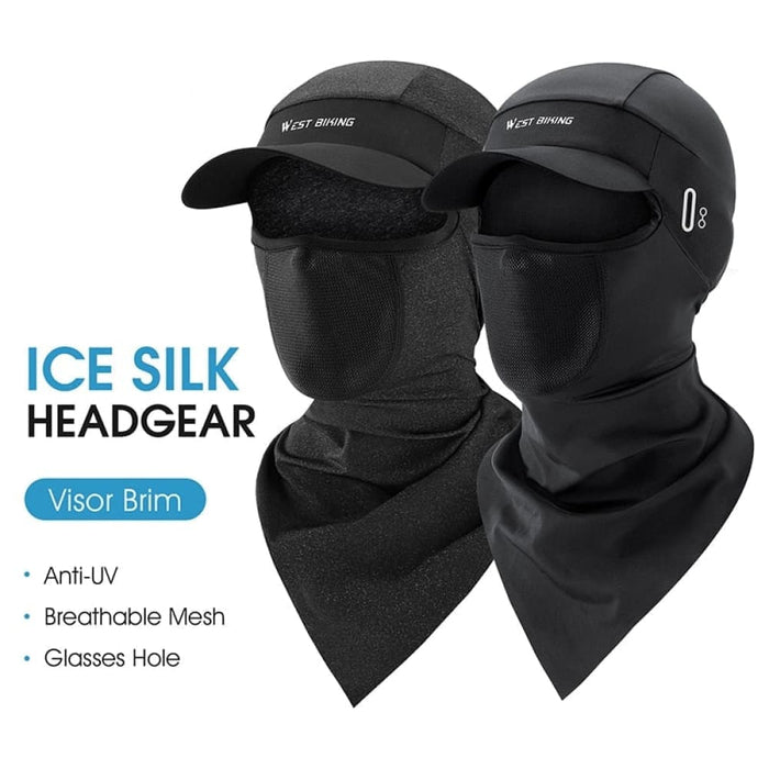 Summer Cycling Cap Ice Silk Anti-uv Full Face Cover Sport