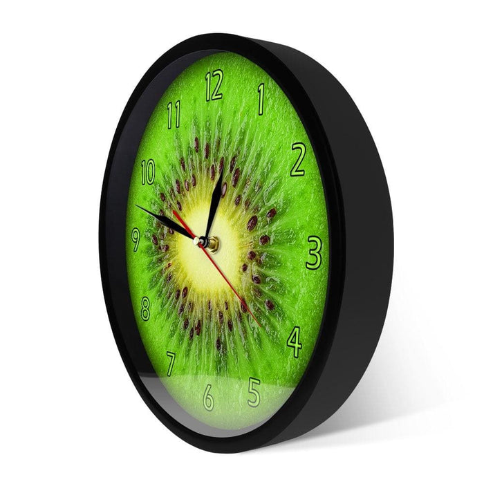 Summer Fruit Kiwi Designed Green Wall Clock Fresh Slice