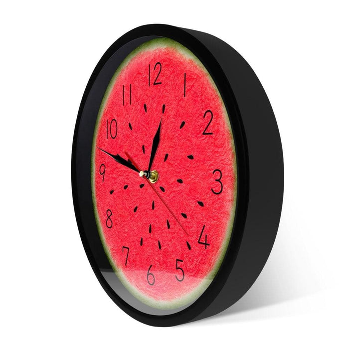 Summer Time Watermelon Modern Wall Clock With Numbers