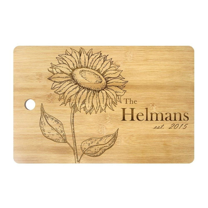 Sunflower Custom Name Cutting Board
