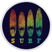 Surfboard Print Round Beach Towel