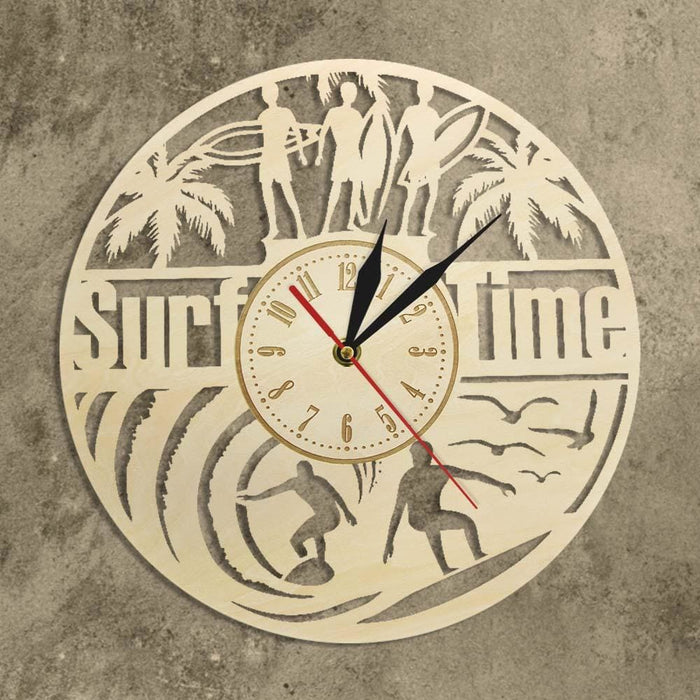 Surfing Wall Clock