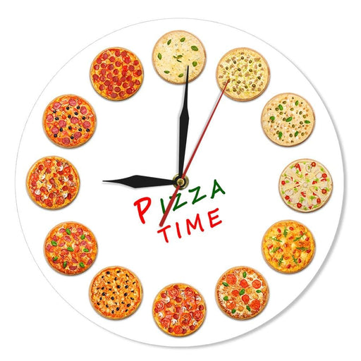 Different Tastes Pizza Time Modern Wall Clock Italy Dreams