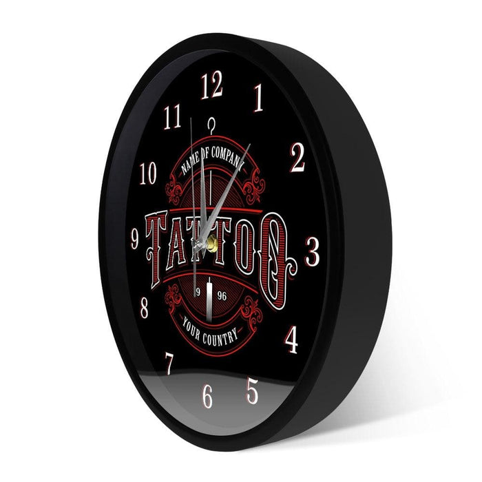 Tattoo Time Custom Wall Clock Ink Shop Tattoos Gun Artist