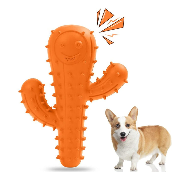 Tough Non-toxic Rubber Teeth Cleaning Squeaky Puzzle Chew