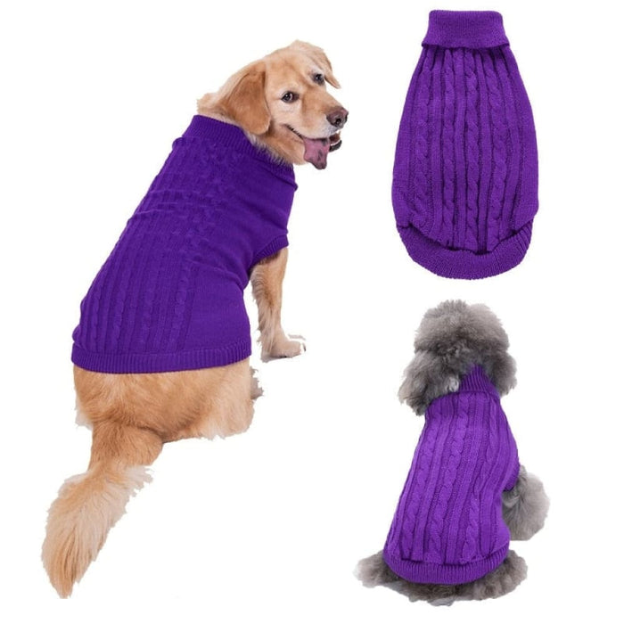 Turtleneck Knitwear Sweaters For Dog