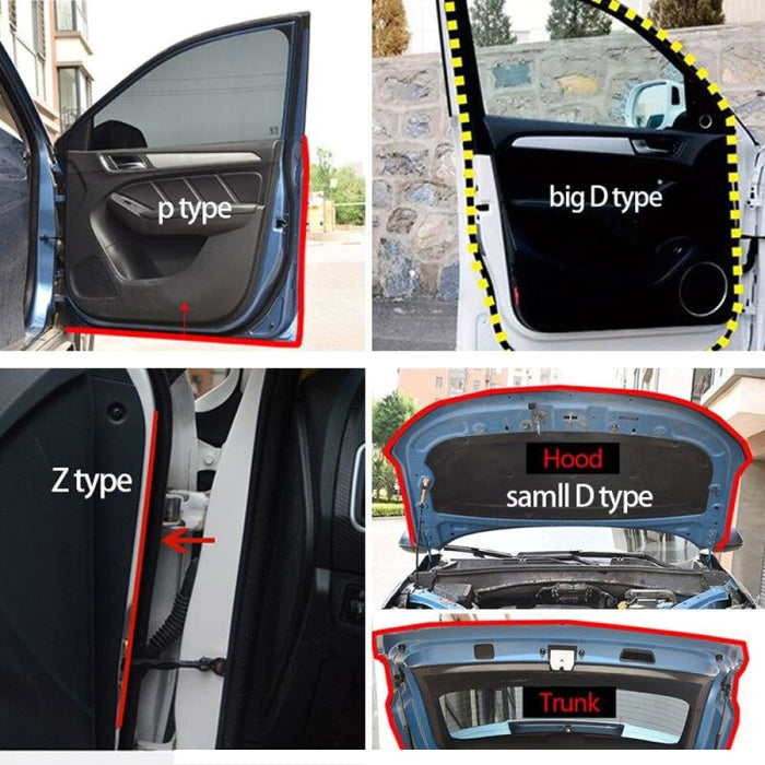 D z p Type Car Door Seal Strip Auto Protector Stickers Noise