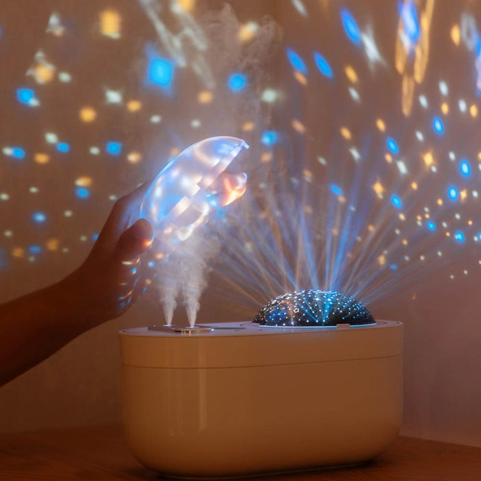 Ultrasonic Humidifier With Star Night Light Projector Cool