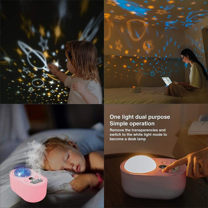 Ultrasonic Humidifier With Star Night Light Projector Cool