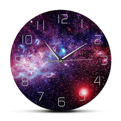 Universe Space Galaxy Print Wall Clock Non Ticking Starry