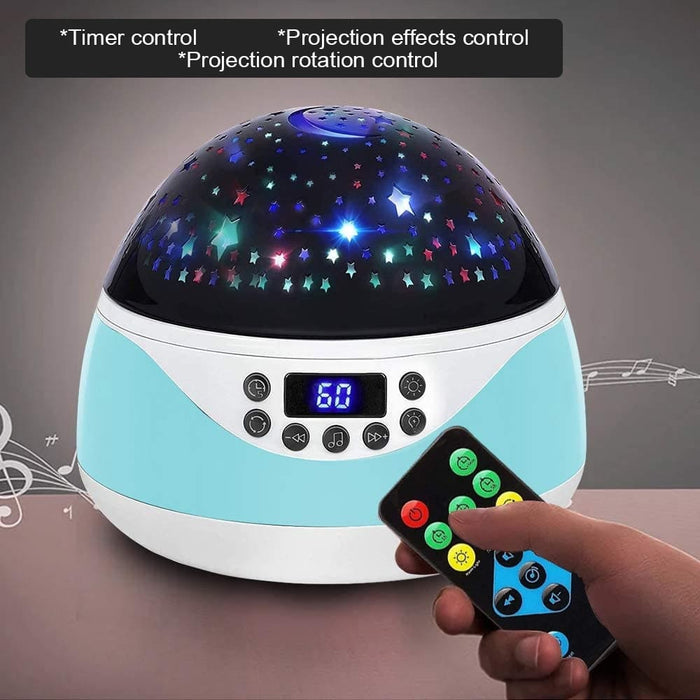 Usb Plugged-in Battery Powered Rotating Projector Night