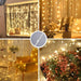 Usb Powered Remote Controlled Led Light Curtain With Hook-