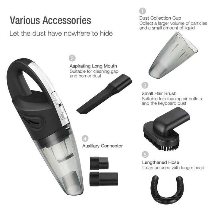 Usb Rechargeable Cordless Car Wet And Dry Vacuum Cleaner