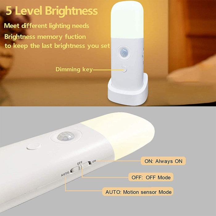 Vibe Geeks Usb Rechargeable Indoor Motion Sensor Sos Led