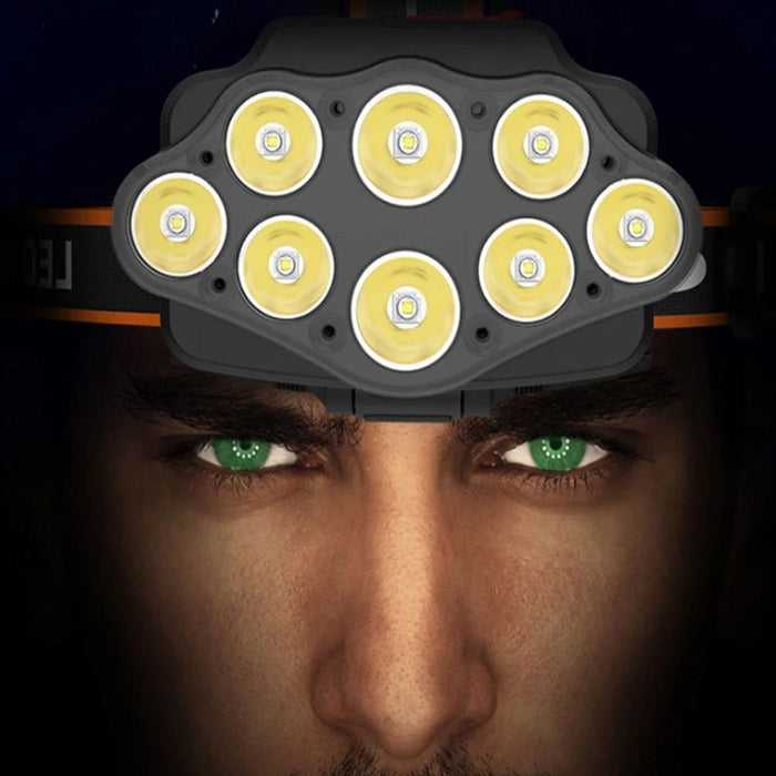 Usb Rechargeable Outdoor Multi-lights Strong Head Lamp For