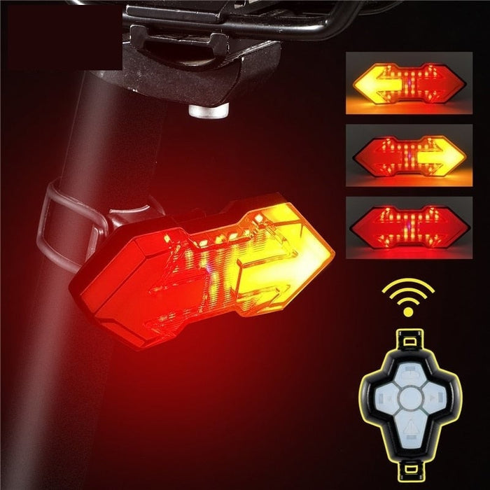 Usb Rechargeable Wireless Remote Control Direction Indicator Smart Taillight