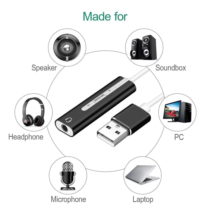 Usb Stereo Audio Adapter With 3.5mm Trrs