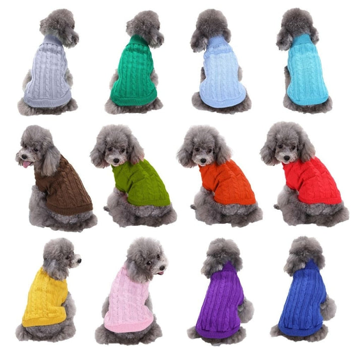 Turtleneck Knitwear Sweaters For Dog