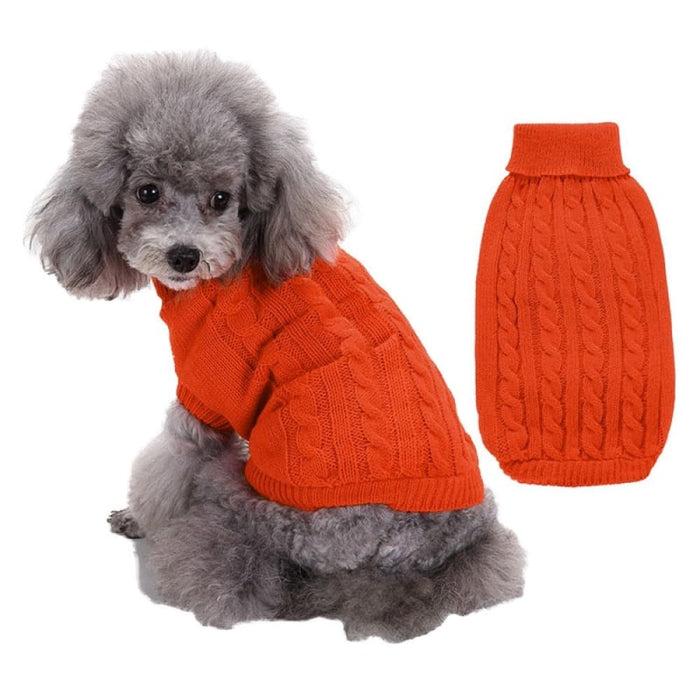 Turtleneck Knitwear Sweaters For Dog