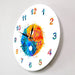 Watercolor Ying Yang Symbol Boho Art Print Wall Clock