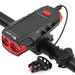 2000mah Solar Power Bicycle Light Usb Rechargeable Led