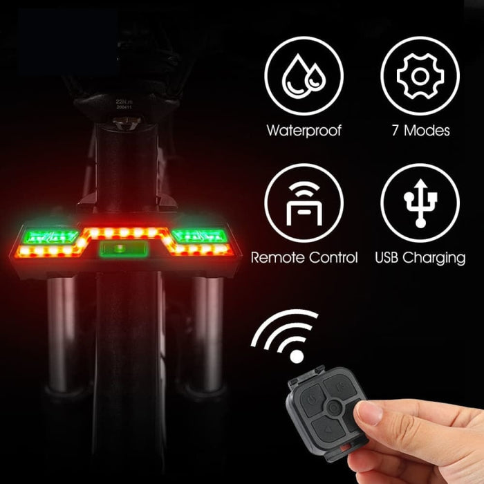 Bike Turn Signal Light Smart Remote Control Direction